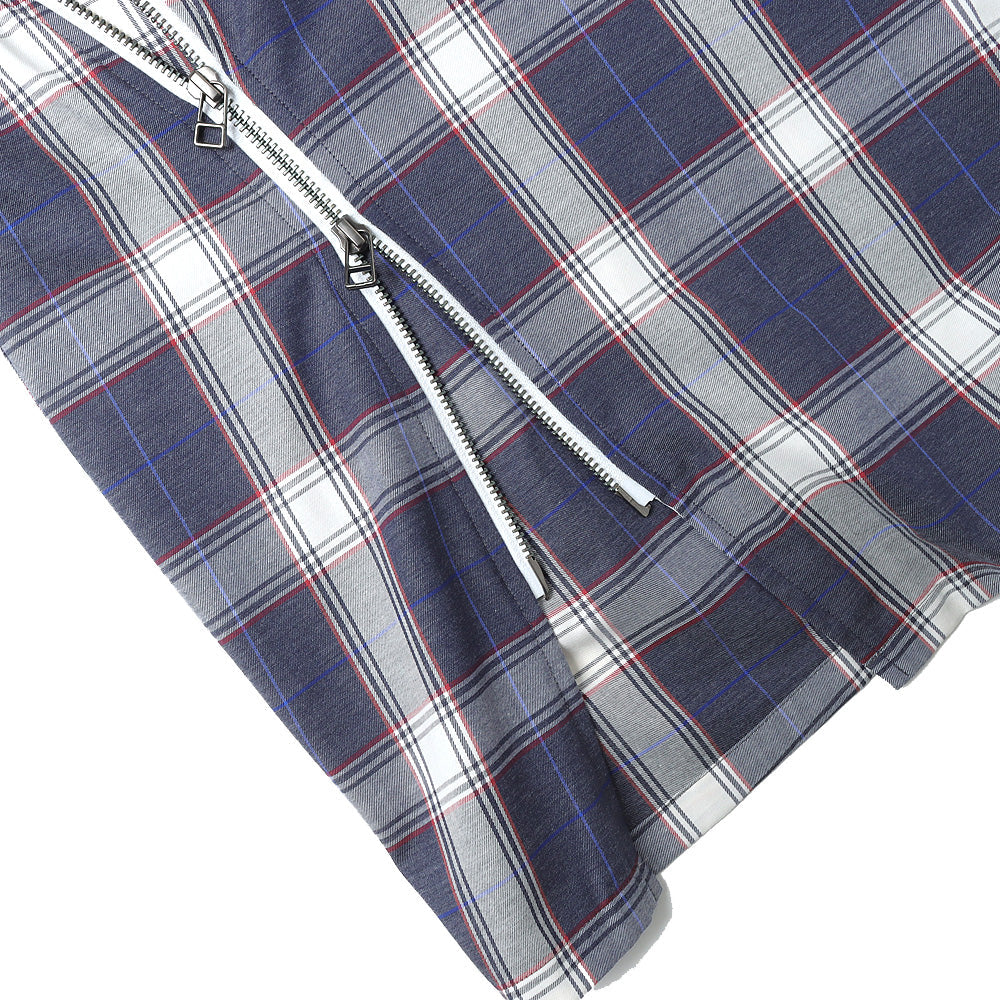 ZIPPED CHECK SHIRT