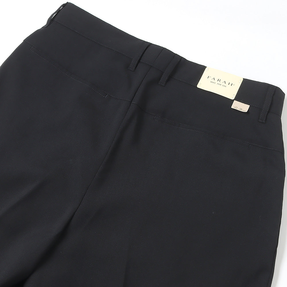 Two-tuck Wide Tapered Pants (T/R Hopsack)