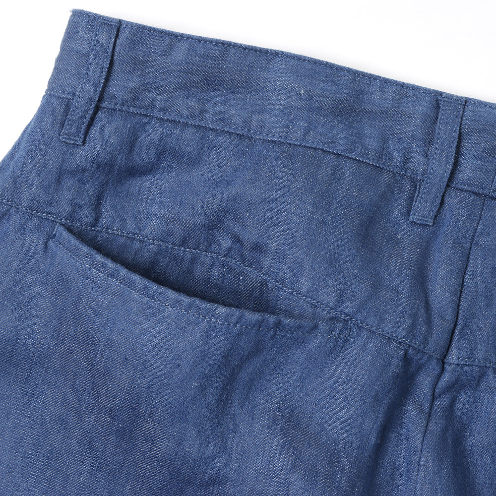 Two-tuck Wide Tapered Pants(リネンデニム)