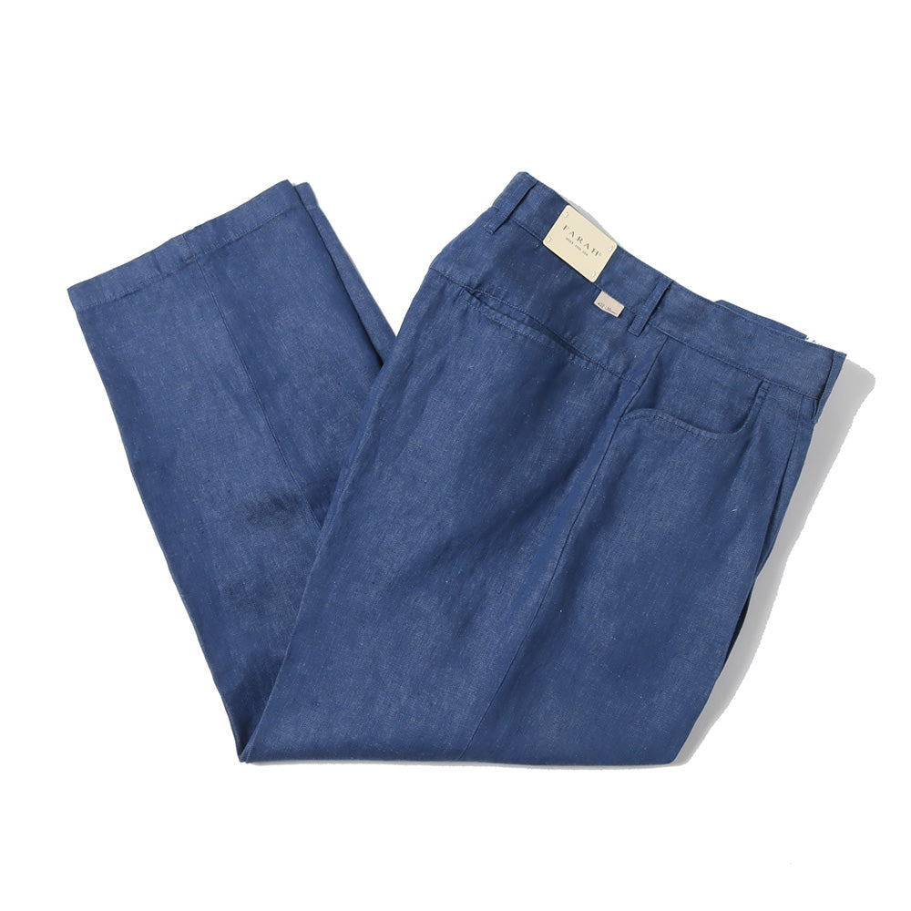 FARAH (ファーラー) Two-tuck Wide Tapered Pants(リネンデニム