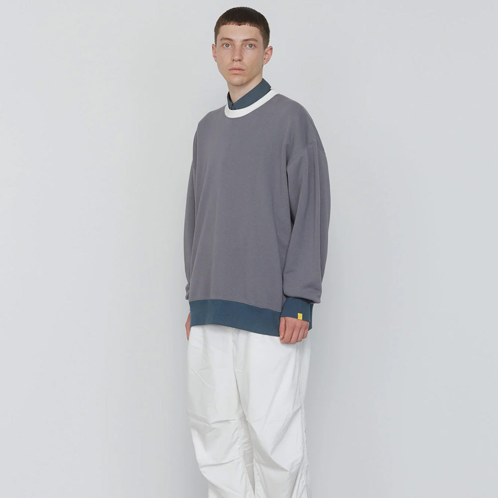 LOOPWHEELER for Graphpaper Classic Crew Neck Sweat GRAY WALL