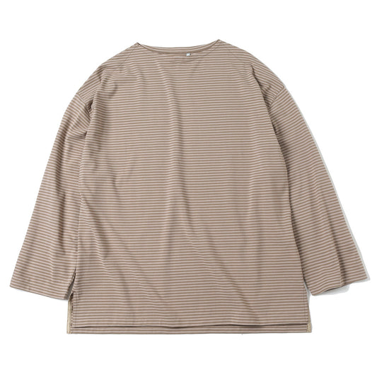 Hard Twisted Border Jersey Boatneck L/S Tee