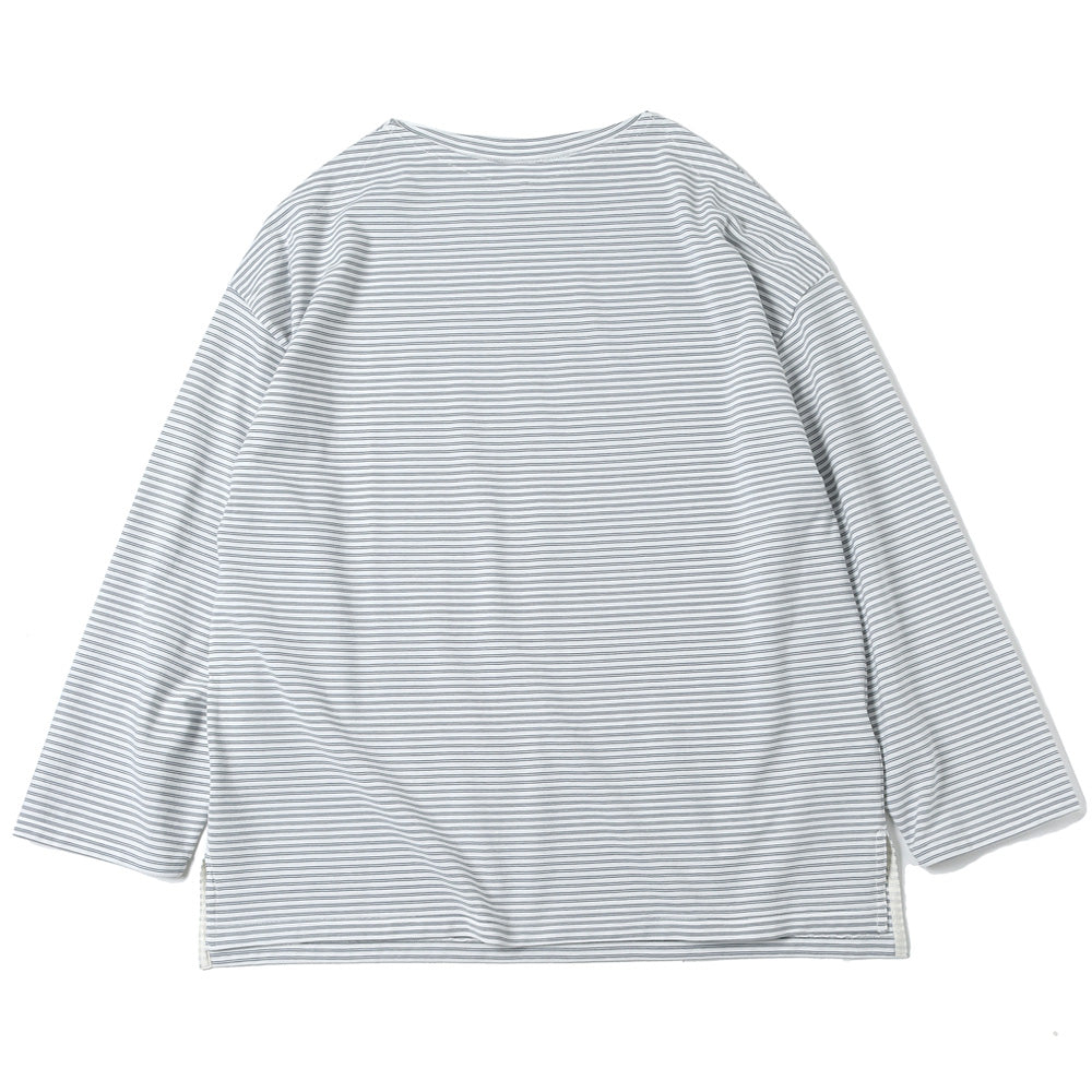 Hard Twisted Border Jersey Boatneck L/S Tee