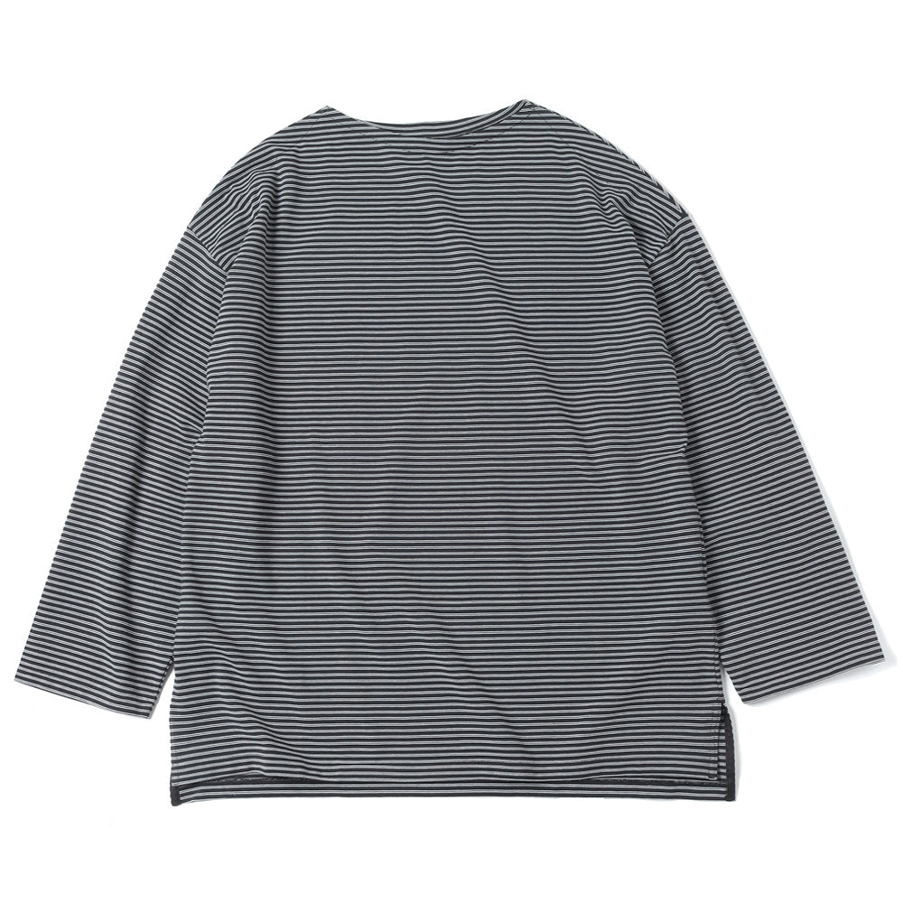 Hard Twisted Border Jersey Boatneck L/S Tee