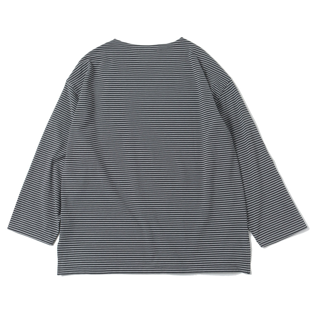 Hard Twisted Border Jersey Boatneck L/S Tee