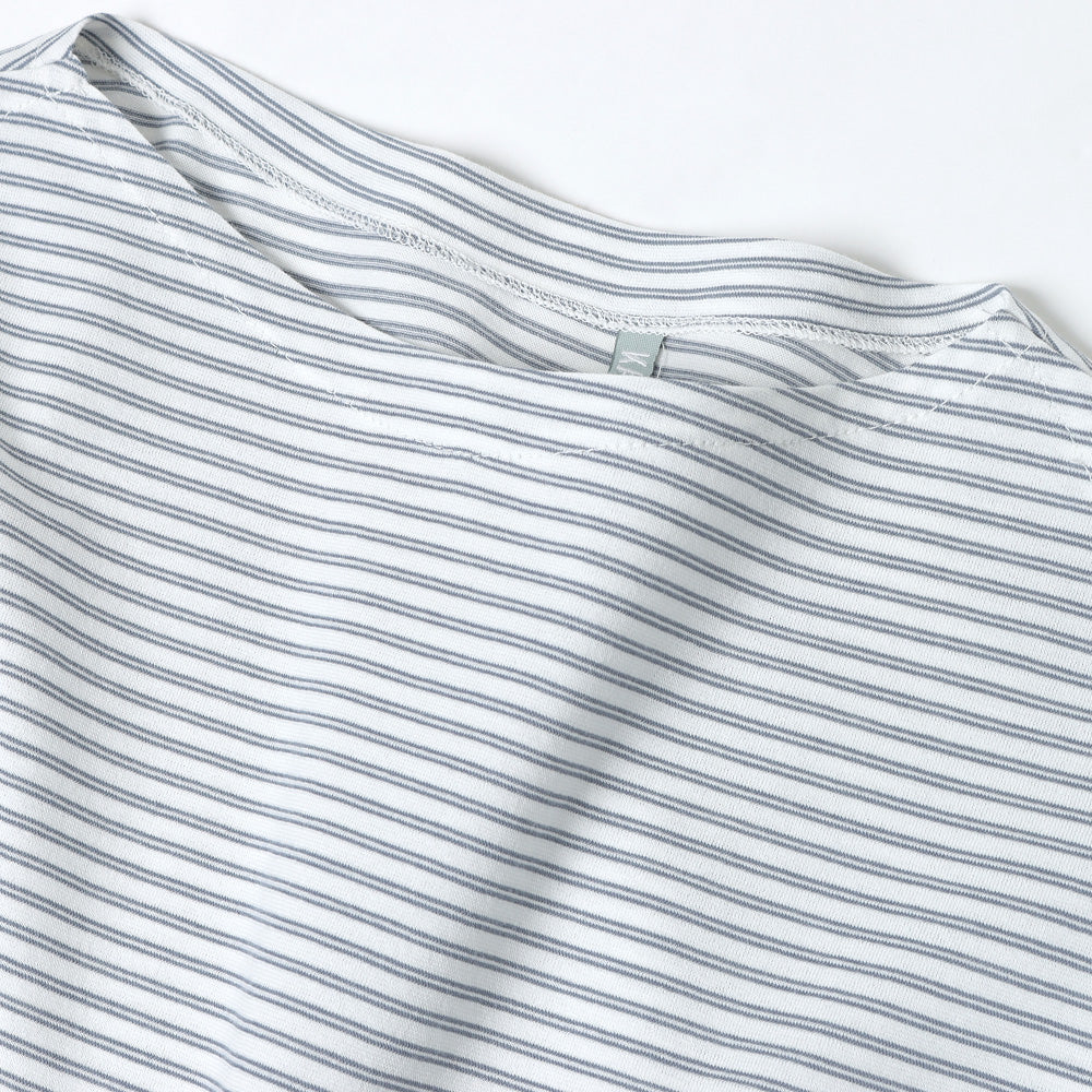 Hard Twisted Border Jersey Boatneck L/S Tee