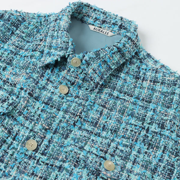 AURALEE） HOMESPUN SUMMER TWEED SHIRTS BLOUSON (A23SS01HW