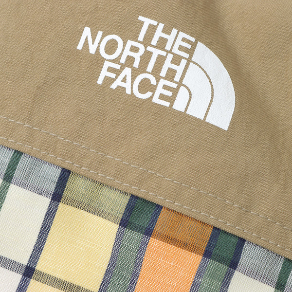 リネン綿チェックラミネート THE NORTH FACE Ｗネーム J903