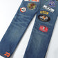 Cotton denim applique Levi's double name Keith Haring P207