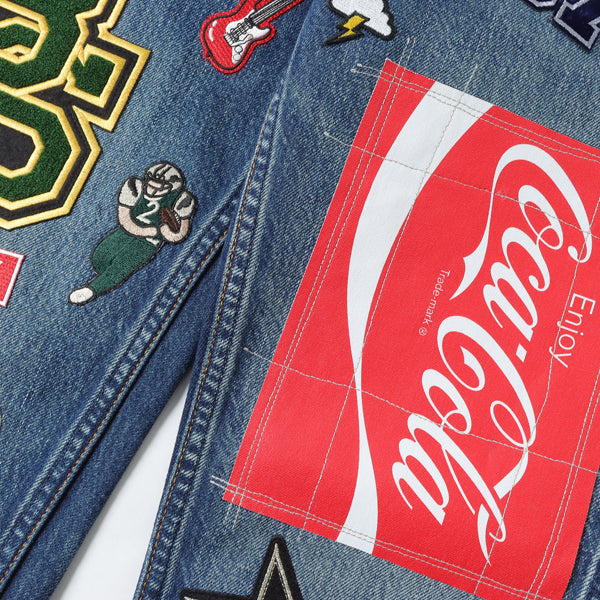 綿デニムアップリケ Levi's Wネーム Keith Haring P207