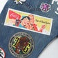 Cotton denim applique Levi's double name Keith Haring P207