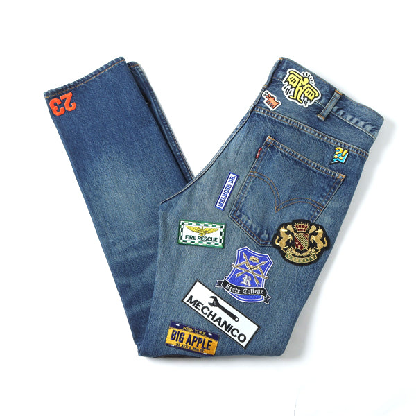 綿デニムアップリケ Levi's Wネーム Keith Haring P207