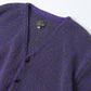 V Neck Cardigan - Houndstooth