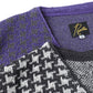 V Neck Cardigan - Houndstooth